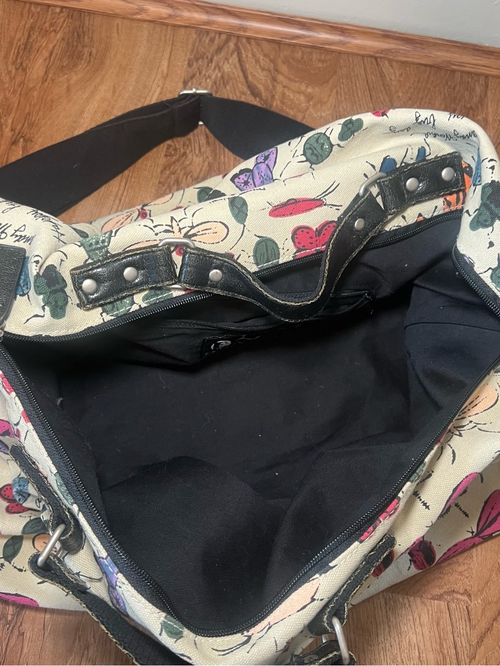 Andy Warhol RARE ‘happy Bug Day’ Duffel Bag Canvas Large - Picture 10 of 11